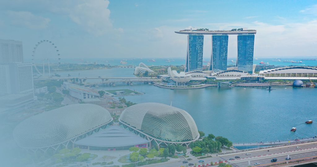 Singapore skyline showcasing Marina Bay Sands, representing the city’s growing role in IT outsourcing and offshore development across Asia